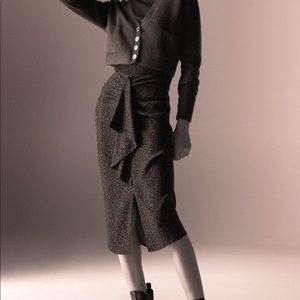 Zara printed midi skirt